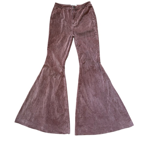 Free People High Rise Just Float On Corduroy Flare Jeans Size 26 - Picture 2 of 7